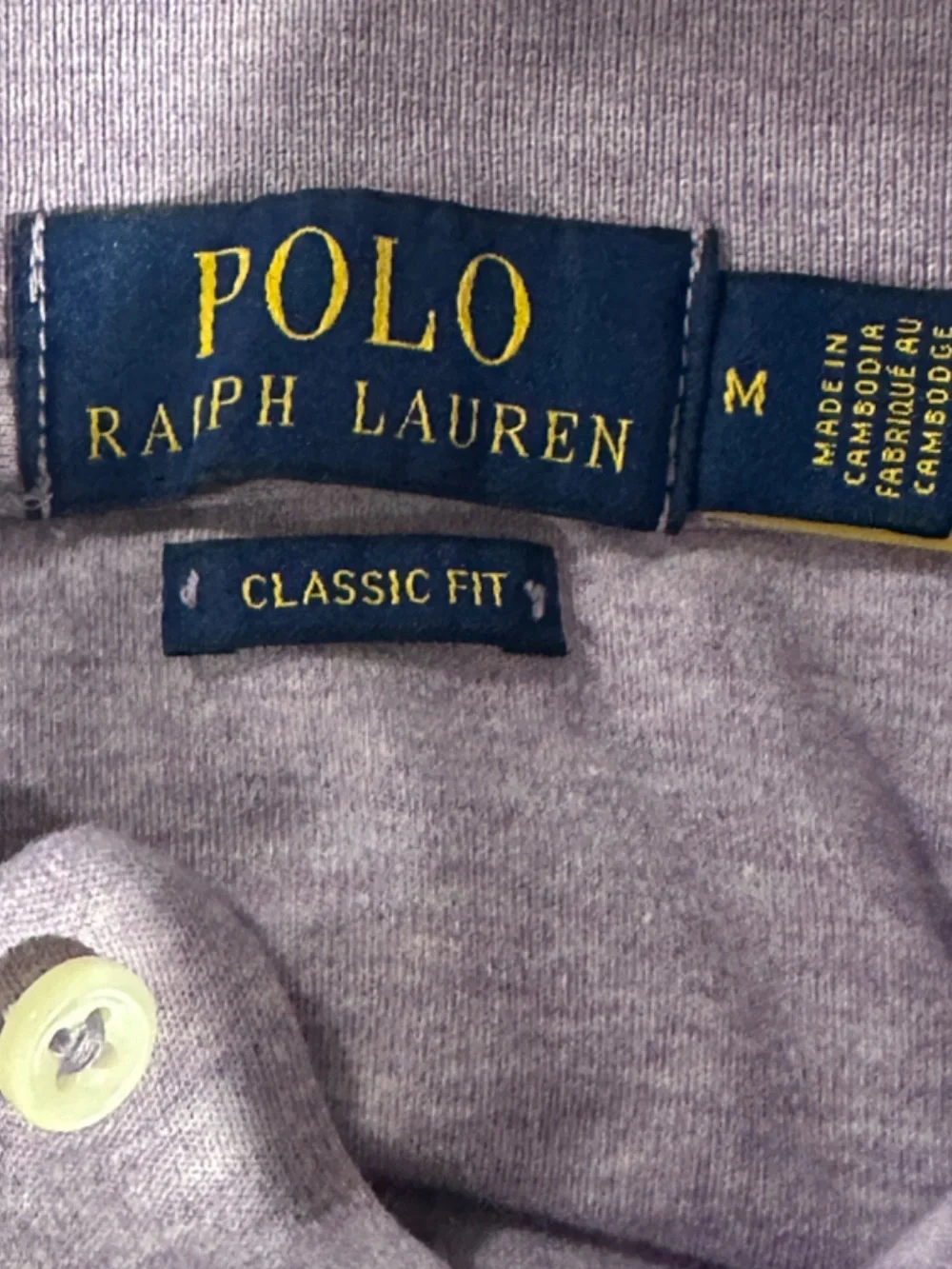 Polo Ralph Lauren Lavender Short-Sleeve Classic Fit Shirt Size Men’s Medium